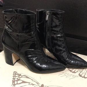 BARELY WORN! Sam Edelman patent leather booties